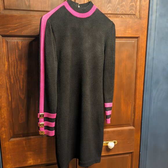 High End Designer Dress - Black & Pink - Picture 6 of 7